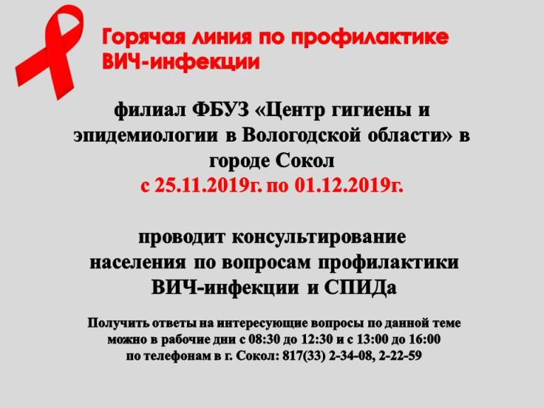 Консультирование населения по вопросам профилактики ВИЧ-инфекции и СПИДа